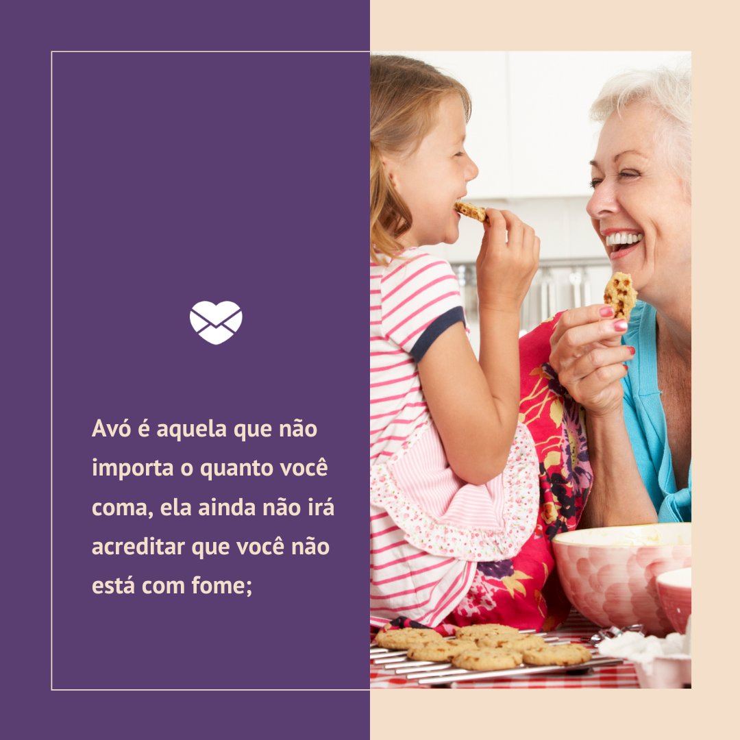 Monkey Business Images / Canva / Mensagens com amor 'Avó é aquela que não importa o quanto você coma, ela ainda não irá acreditar que você não está com fome;' - Mensagens para o dia dos avós
