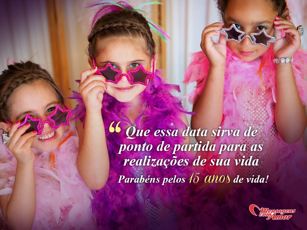 Mensagens Com Amor/Canva 'Que essa data sirva de ponto de partida para as realizações da sua vida. Parabéns pelos 15 anos de vida!' - Mensagens de 15 Anos