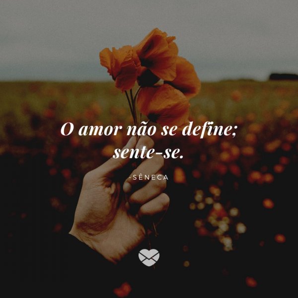 Mensagens Com Amor/Canva 'O amor não se define; sente-se.' -Frases de Filósofo
