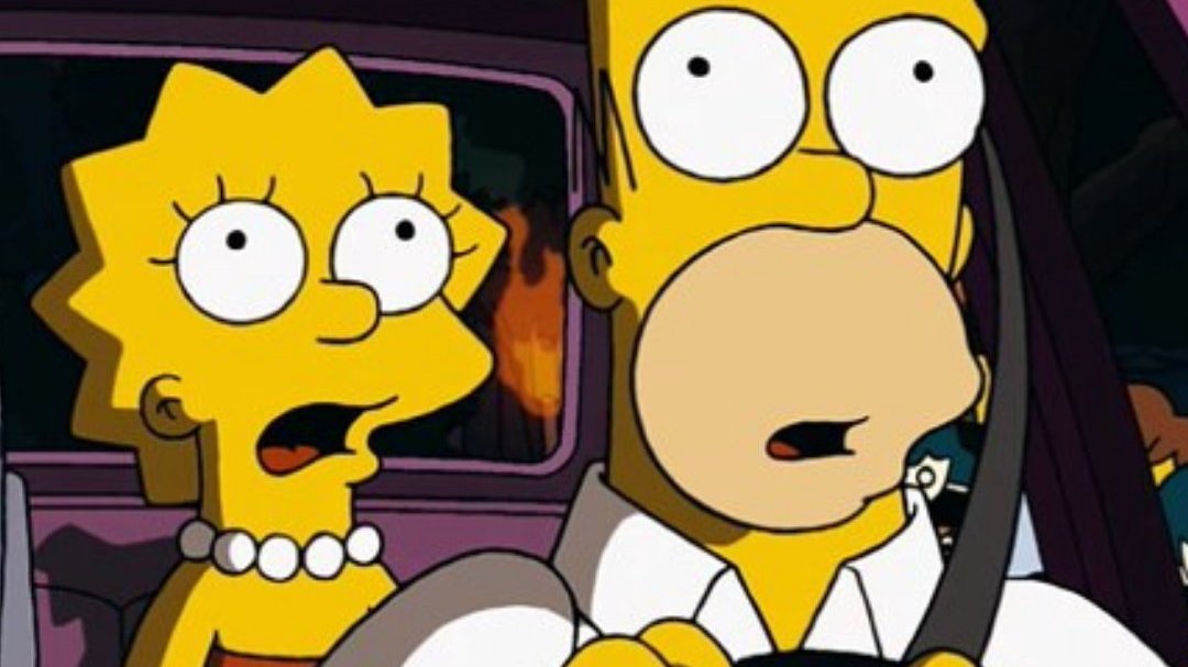 Personagens Homer e Lisa Simpson, do desenho animado The Simpsons