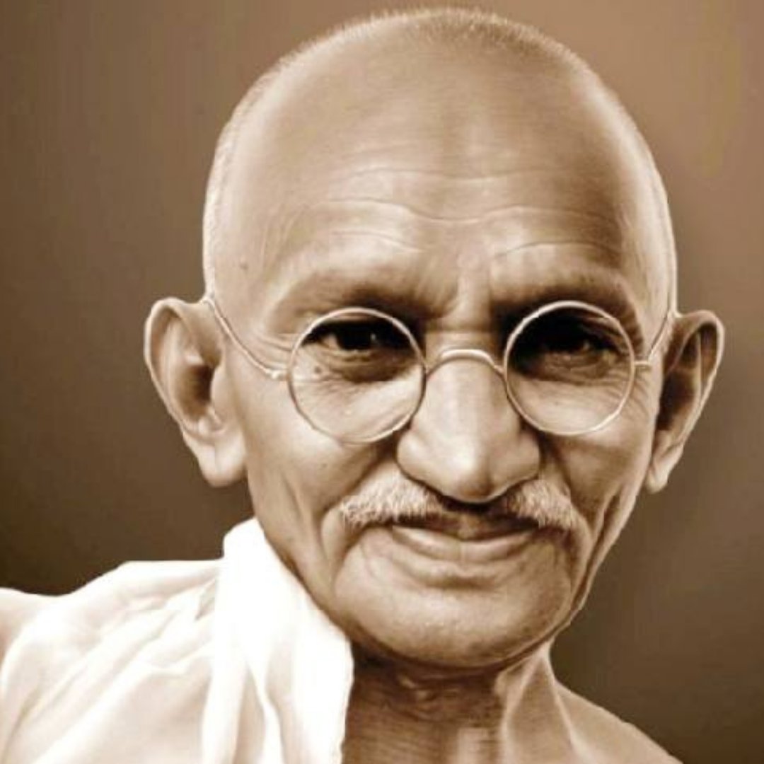 Ilustração do pacifista Mahatma Gandhi