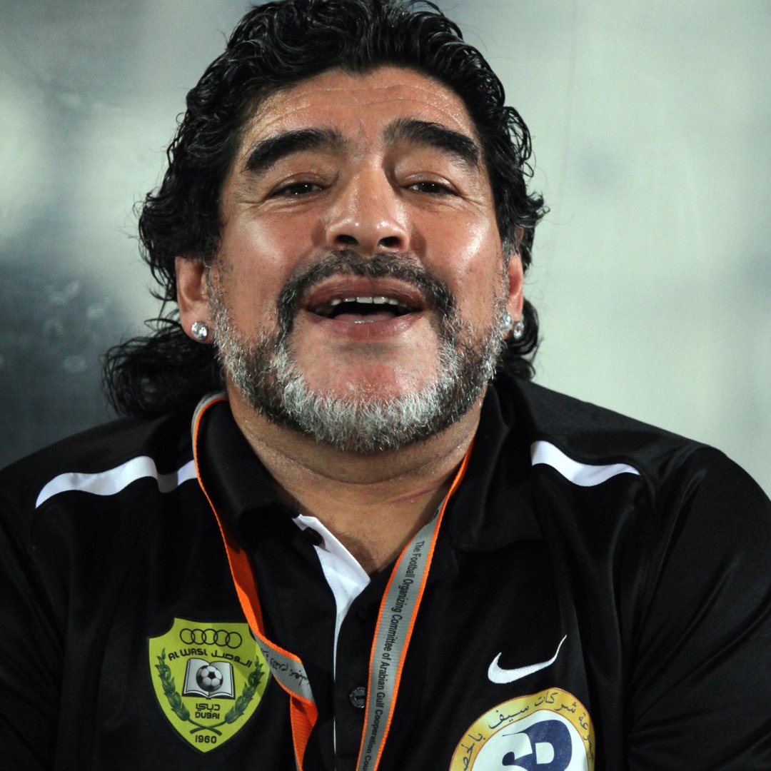 Retrato do jogador Maradona