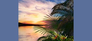 Mensagens Com Amor Praia ao pôr do sol.