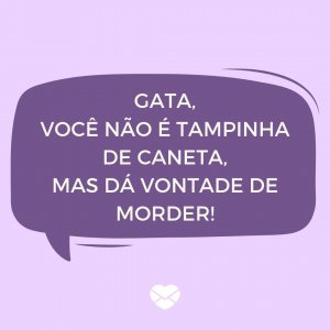 MensagensComAmor 'Gata, você não é tampinha de caneta, mas dá vontade de morder!' - Cantadas de Pedreiro