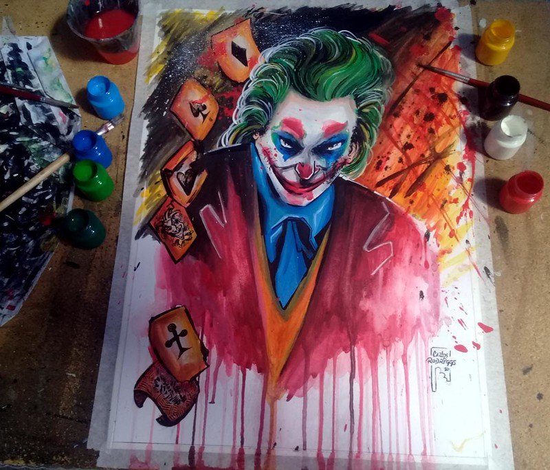 Desenho do personagem Coringa.