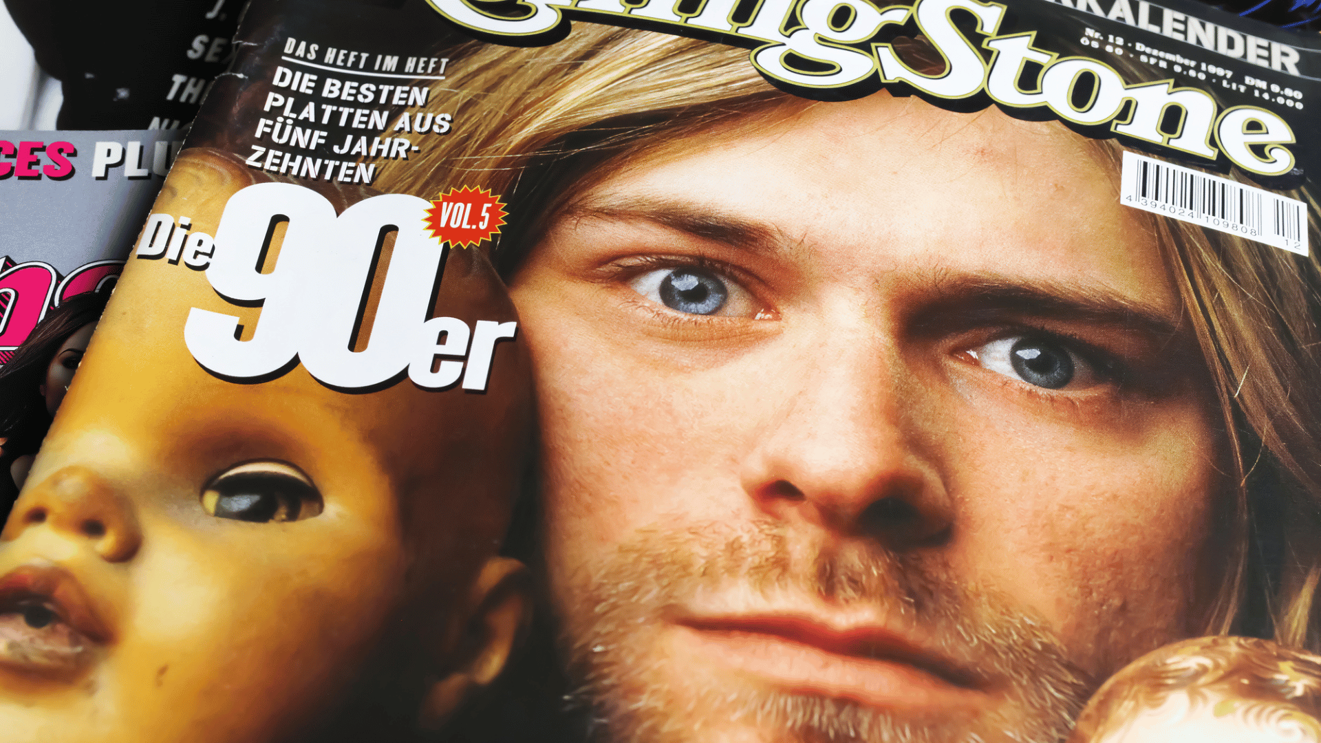 Capa revista Rolling Stone com cantor Kurt Cobain