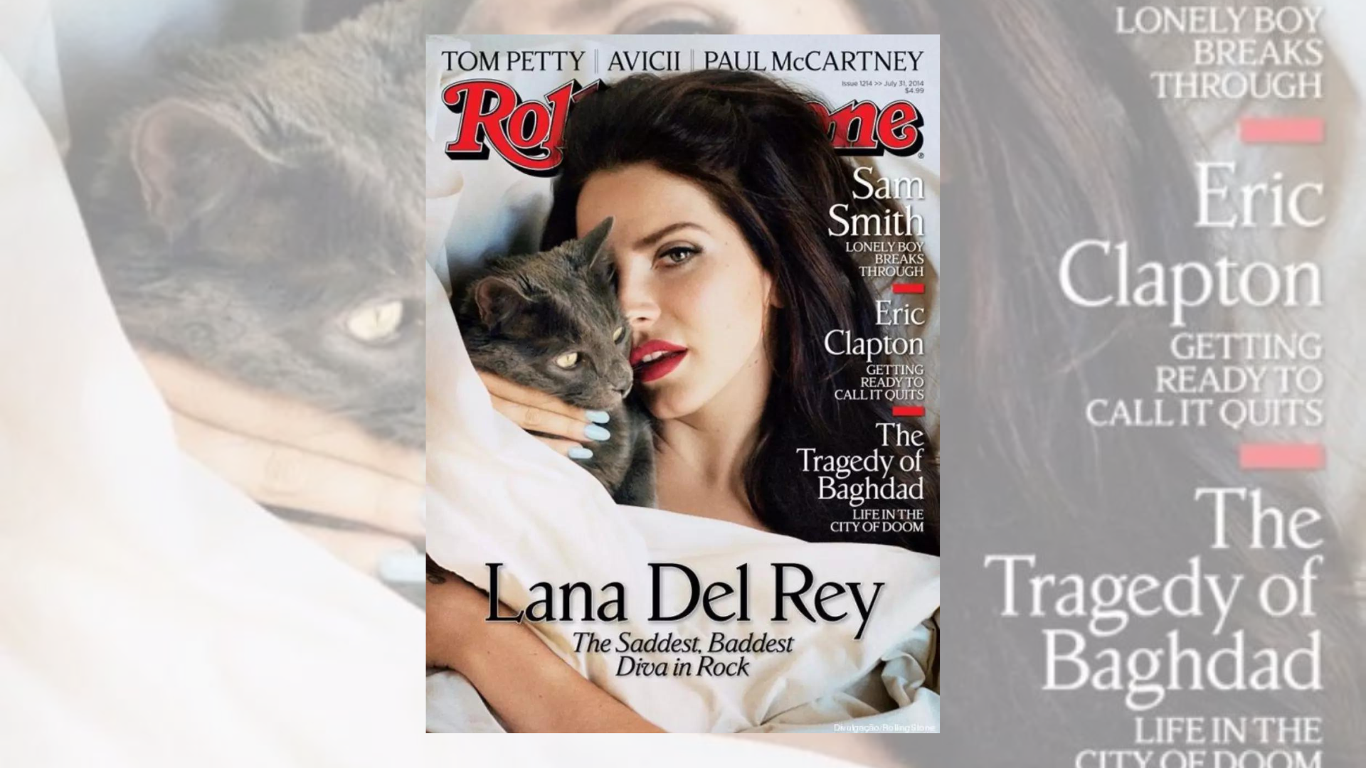Capa da revista Rolling Stone com a cantora Lana del Rey