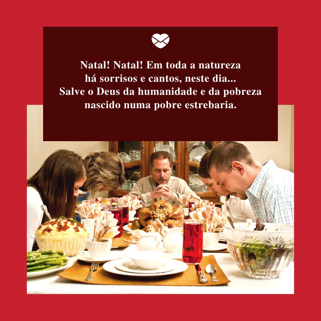 Grandriver / Getty Images Signature / Canva / Mensagens com amor 'Natal! Natal! Em toda a natureza há sorrisos e cantos, neste dia... Salve o Deus da humanidade e da pobreza nascido numa pobre estrebaria.' - Poemas natalinos 3