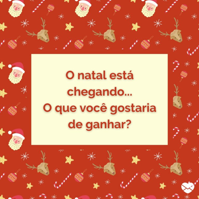 O natal está chegando O que vocª gostaria de ganhar