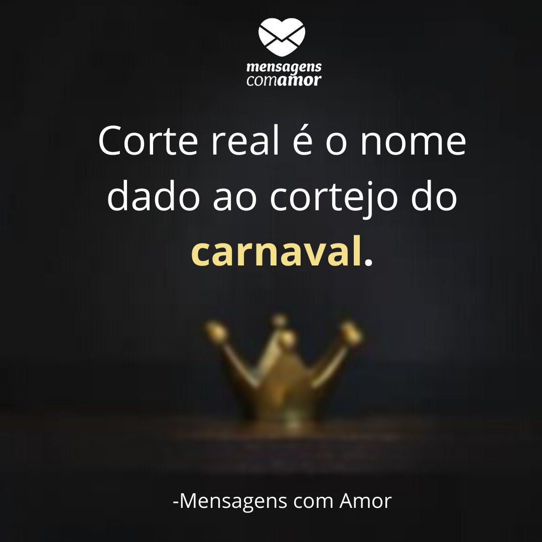 'Corte real é o nome dado ao cortejo do carnaval'-História do Carnaval no Brasil