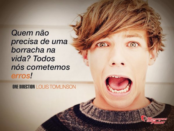 'Quem não precisa de uma borracha na vida? Todos nós cometemos erros!' - Imagens de One Direction