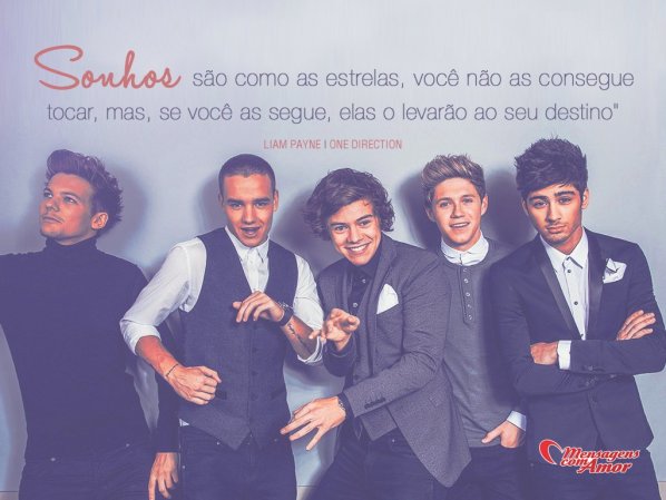 'Sonhos são como as estrelas, você não as consegue tocar, mas, se você as segue , elas o levarão ao seu destino.' - Imagens de One Direction