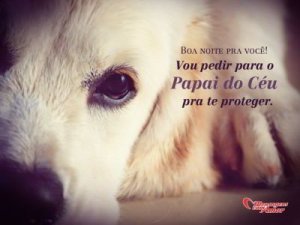 Mensagens com Amor 'Vou pedir para o Papai do Céu pra te proteger.' - Imagens de boa noite