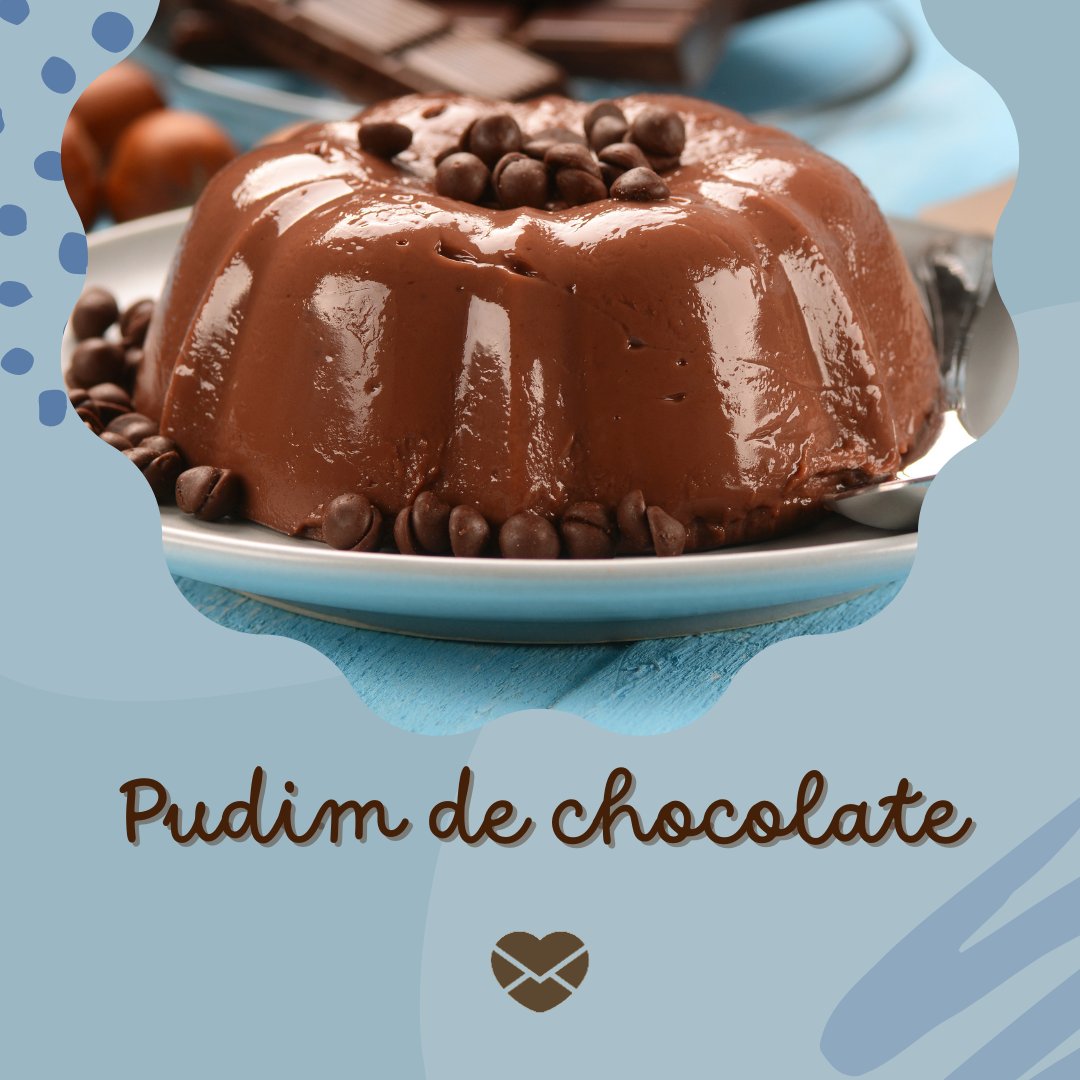 'Pudim de chocolate' - Receitas dia das Mães