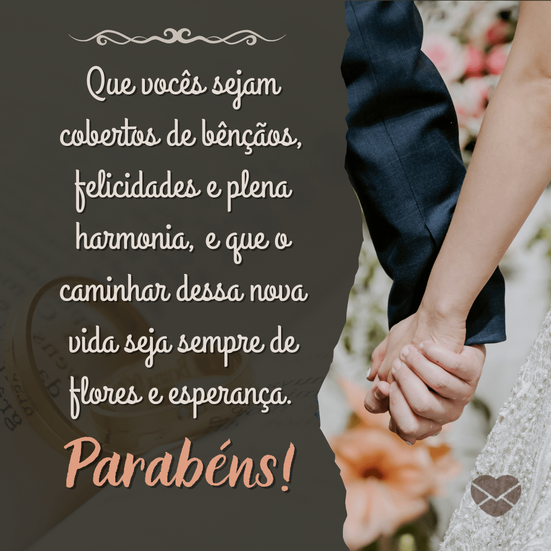 Expresse para um casal os seu votos de felicidade!