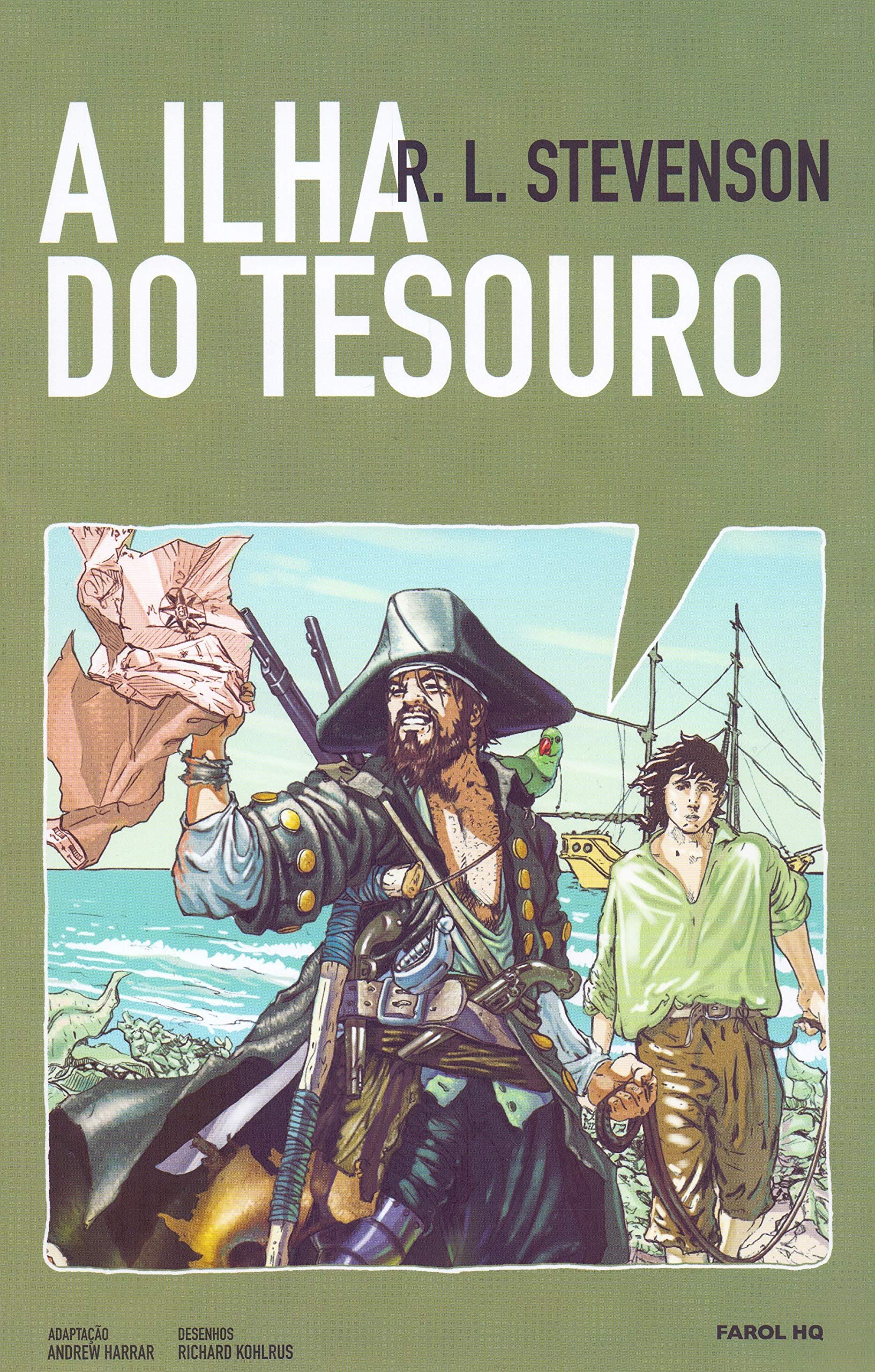 Capa do livro 'A Ilha do Tesouro'.