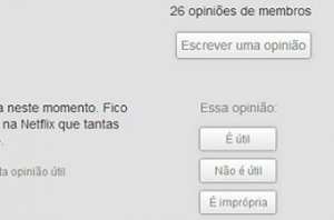 Print da tela de resenhas da Netflix.