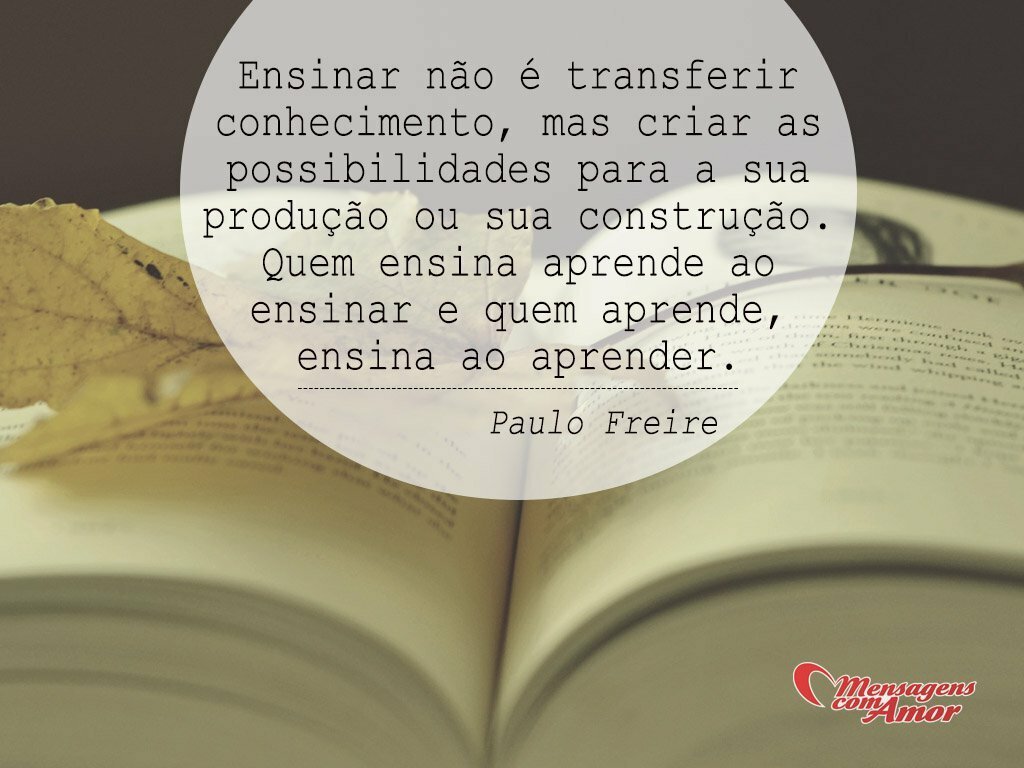 Frases de celebridade Imagens famosas Tudo isso aqui Paulo Freire