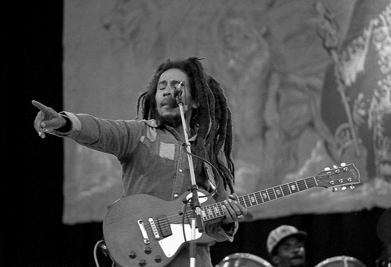 Bob Marley em concerto.