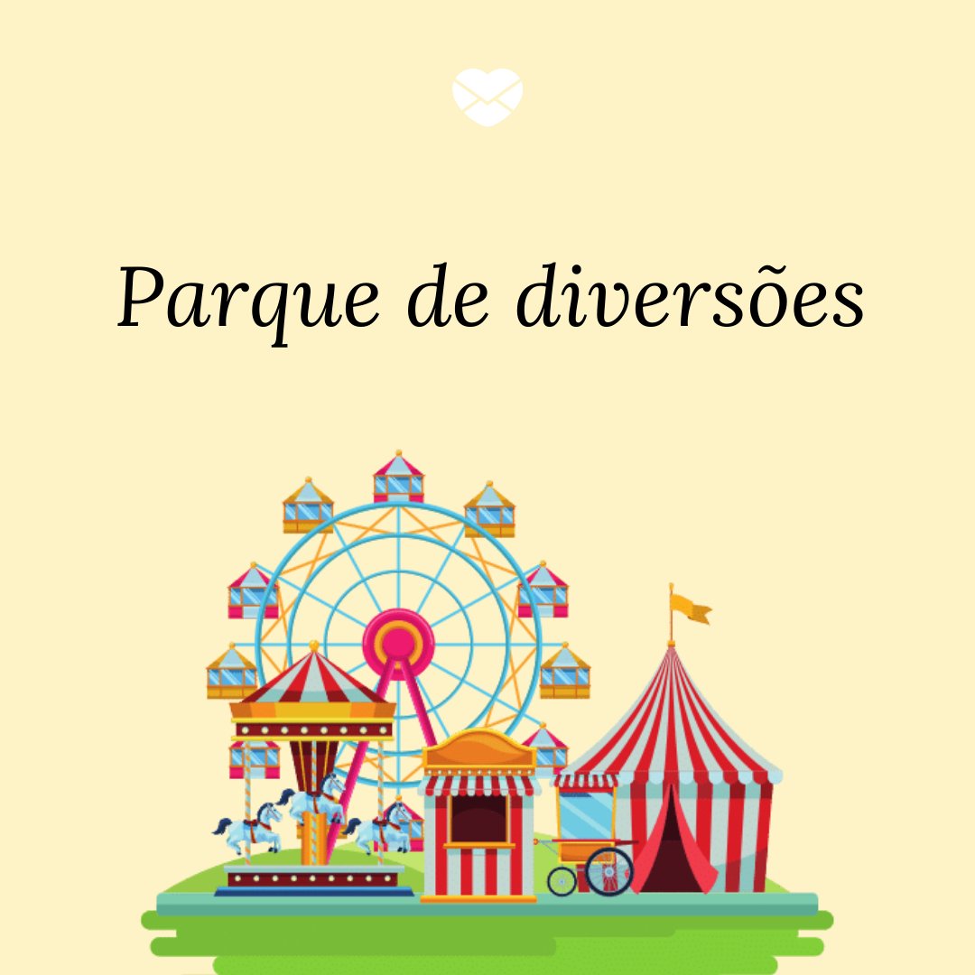 Mensagens Com Amor | Canva 'Parque de diversões' - Programas para comemorar o aniversário