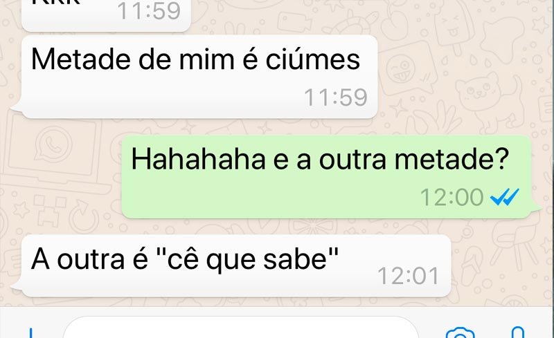 Reprodução/Internet Print de tela de uma conversa de Whatsapp