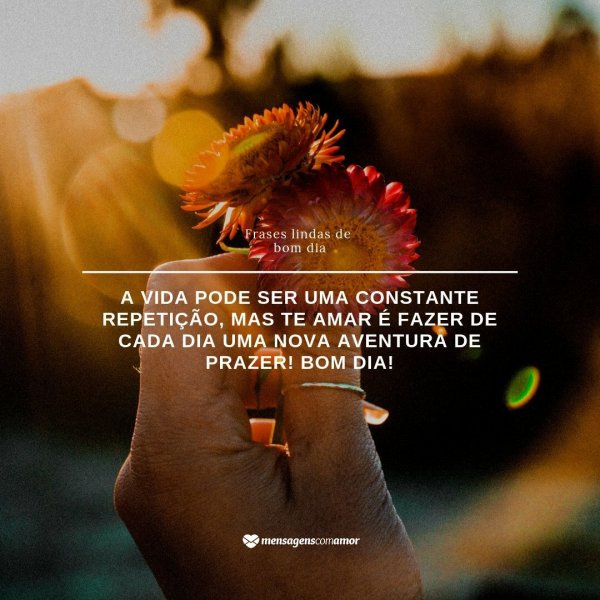 Constante repetição - Frases lindas de Bom Dia - Bom dia