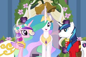 Personagens do desenho My Little Pony em casamento