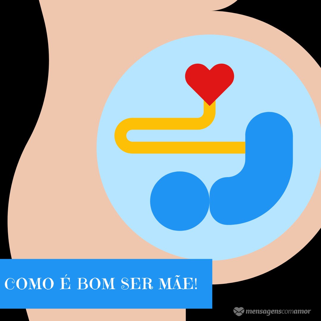 Mensagens Com Amor/Canva 'Como é bom ser mãe!' - Mensagens para Grávidas