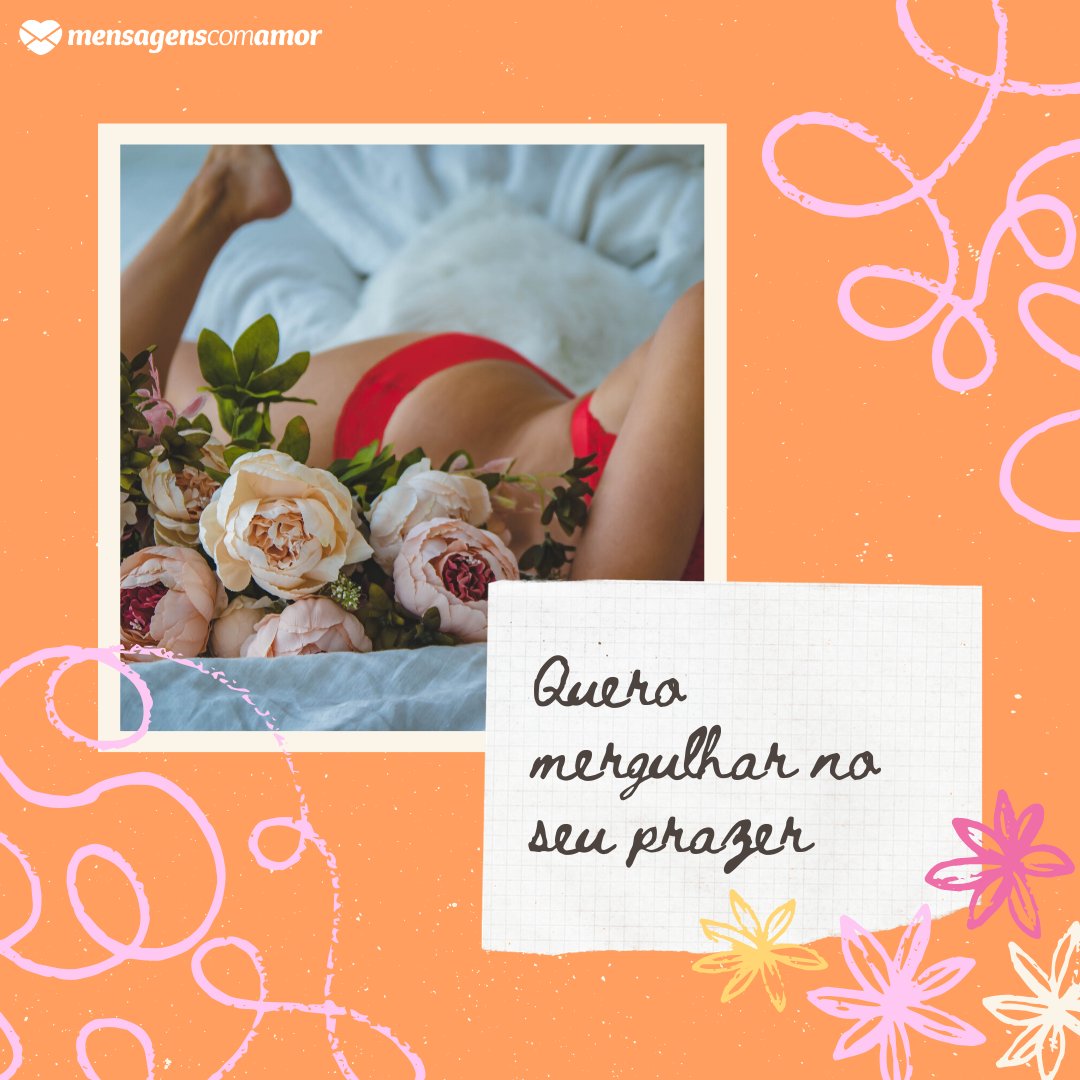 Mensagens Com Amor/Canva 'Quero mergulhar no seu prazer' - Mensagens Sensuais para Namorados