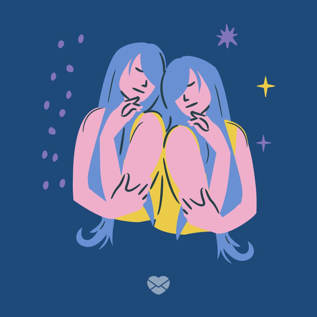 Ilustração de mulher de gêmeos