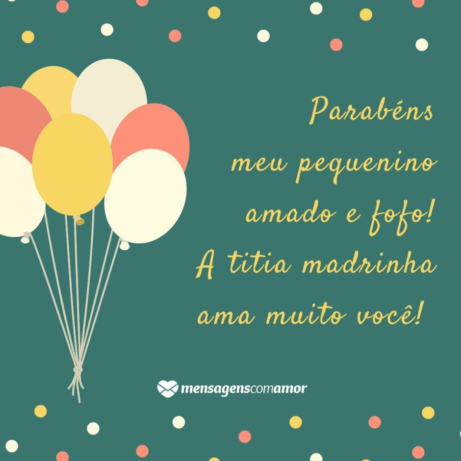 Mensagens de Aniversário para Afilhado Os filhos de cora§£o Hoje é um dia duplamente feliz para mim e que merece dupla emora§£o é o dia do meu afilhado e sobrinho o principezinho do meu cora§£o