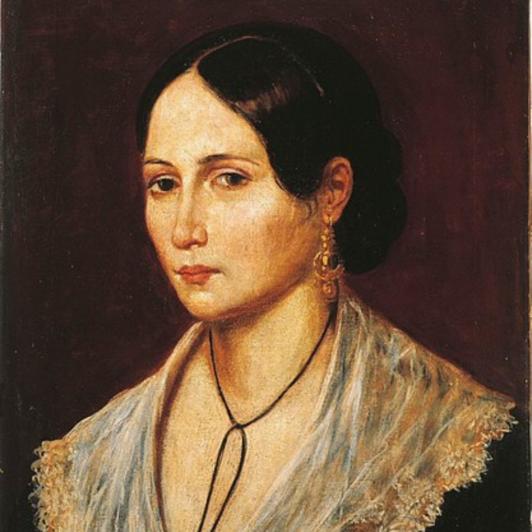 Pintura do artista genovês Gaetano Gallino, representando a imagem de Anita Garibaldi.