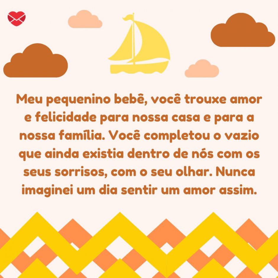 Ainda ontem ouvimos o seu primeiro choro que despertou em n³s uma nova for§a e ¢nimo para viver E este primeiro ano vocª fazendo parte de nossas vidas