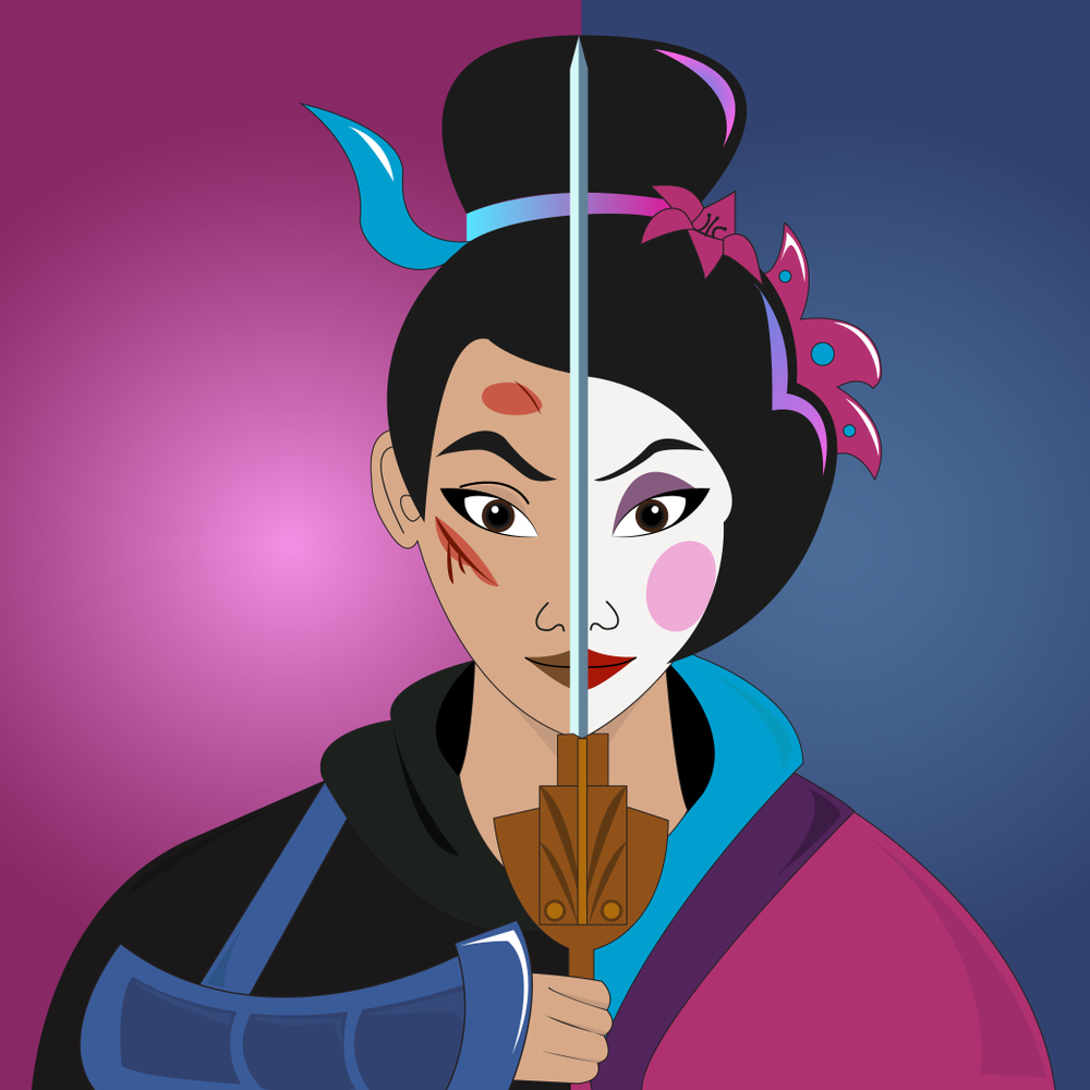 Two Side of Beauty and Strong Woman Mulan