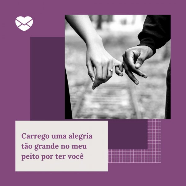 Mensagens Com Amor / Canva 'Carrego uma alegria tão grande no meu peito por ter você.' - Mensagens evangélicas de Dia dos Namorados