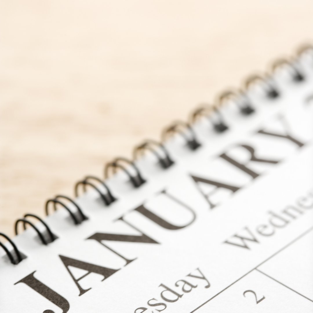 Calendário do mês de Janeiro