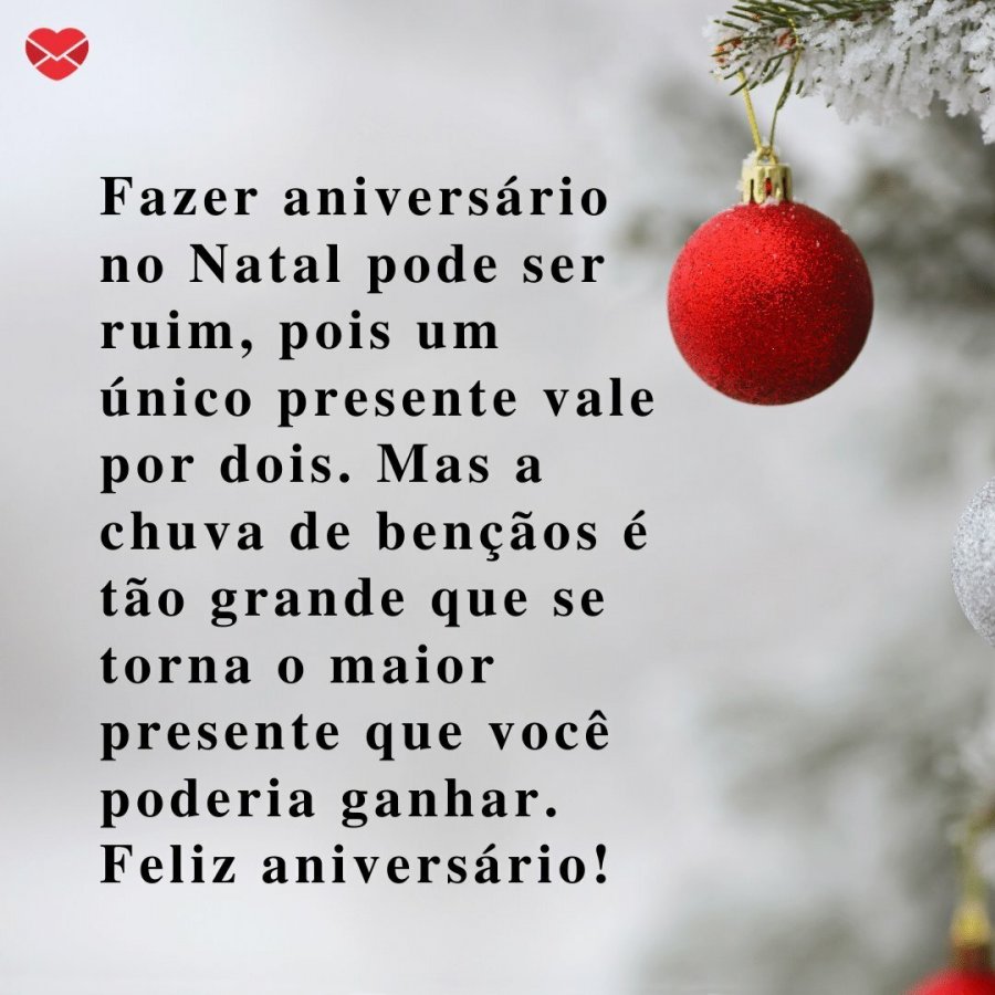Frases para quem faz aniversário no Natal: faça-se presente!