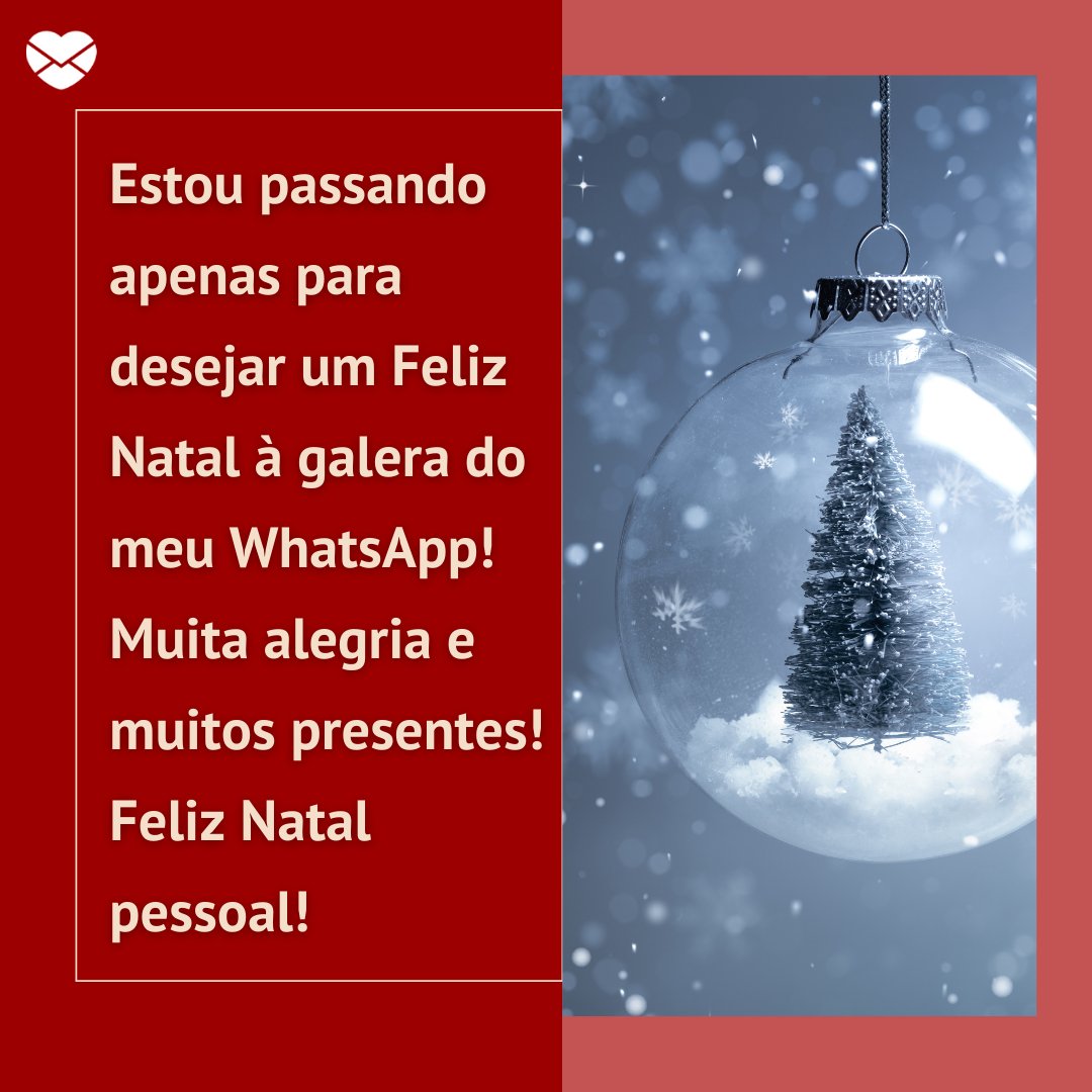 Muitas alegrias! - Natal no WhatsApp - Natal