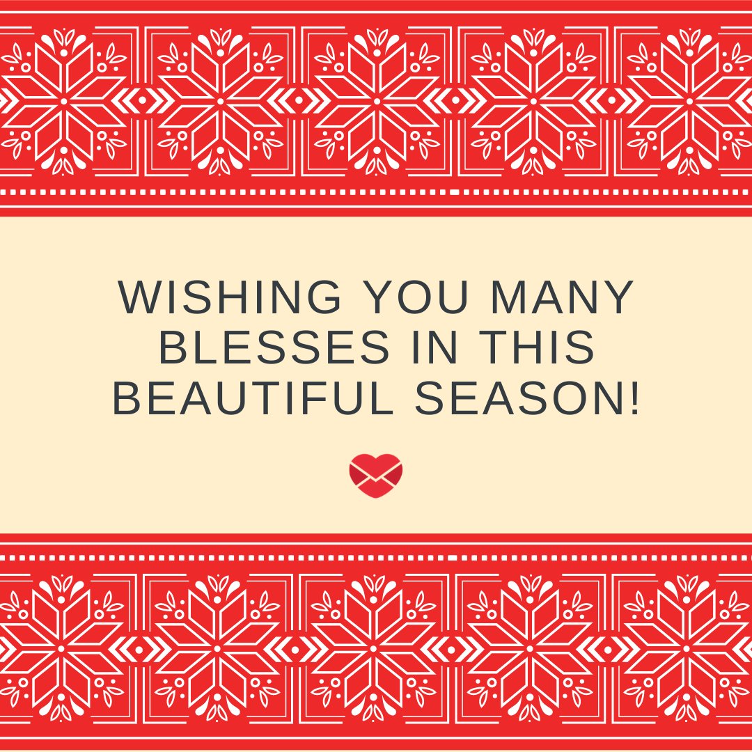 'Wishing you many blesses in this beautiful season!' - Frases de Natal em inglês