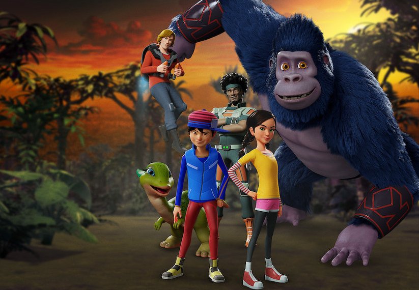 Imagem dos personagens da série 'Kong: King of the Apes'.