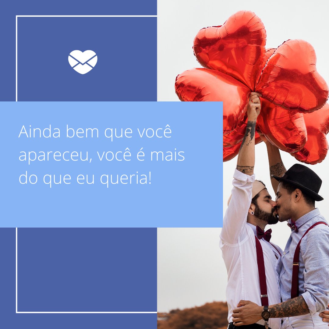Mensagens Com Amor/Canva 'Ainda bem que você apareceu, você é mais do que eu queria!' - Você é tudo o que eu mais quero