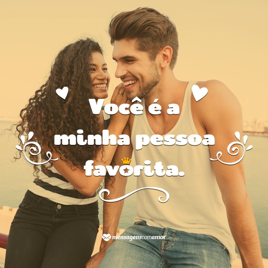 Canva/Mensagens com Amor 'Você é a minha pessoa favorita.' - Você é tudo para mim