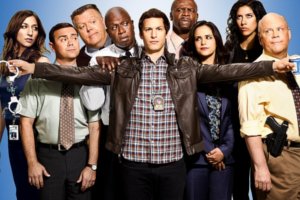 Divulgação/Fox Broadcasting Company Elenco da série olhando para o protagonista, que está no centro e com os braços abertos para os lados.