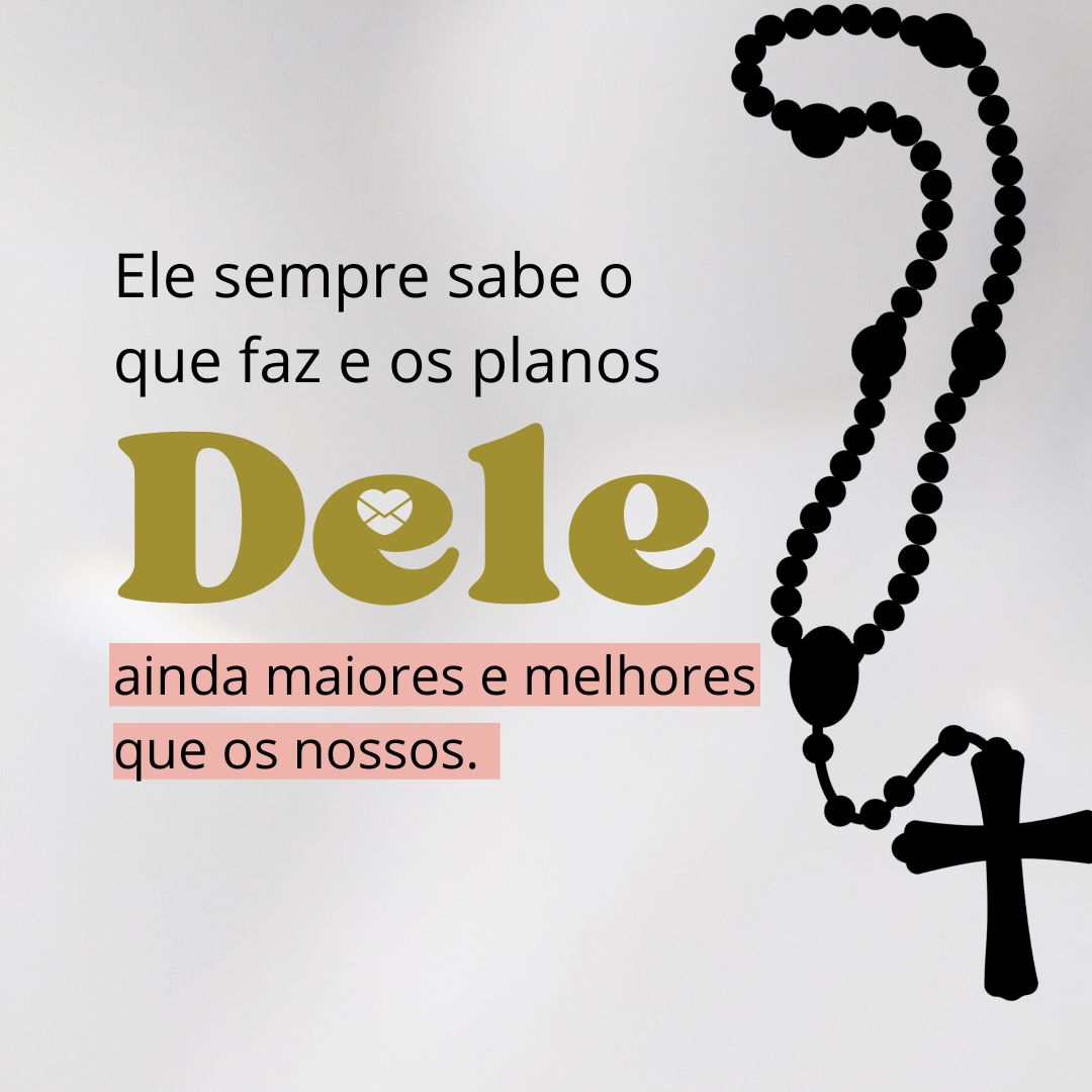 Jackson David / sparklestroke / Canva / Mensagens com Amor 'Ele sempre sabe o que faz e os planos Dele são ainda maiores e melhores que os nossos.' - Deus é bom o tempo todo!