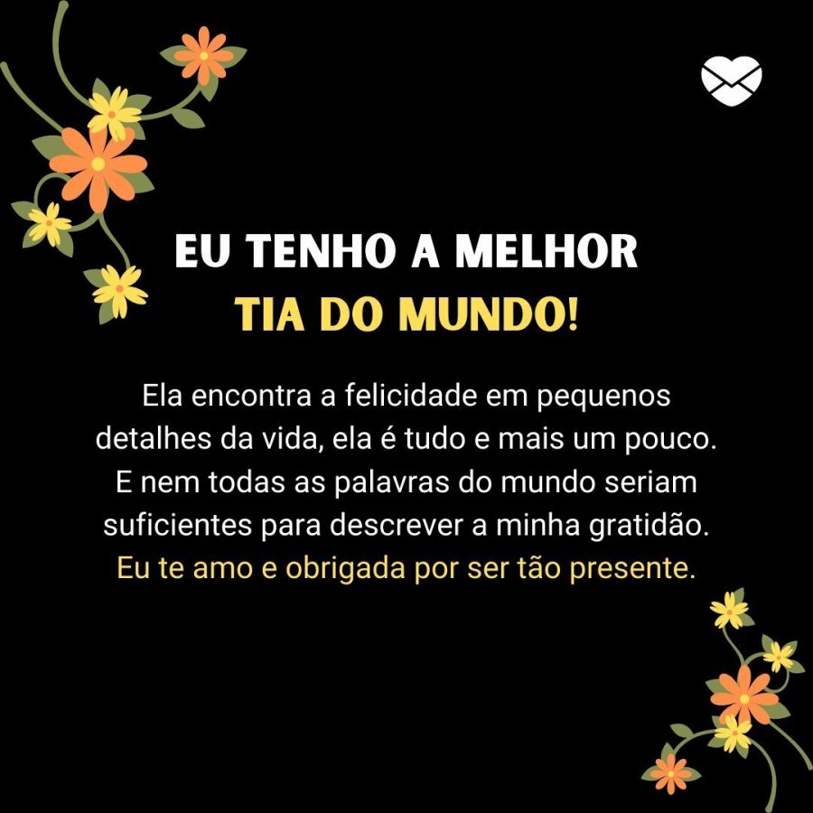 Mensagens de amor para a tia — A nossa segunda mãe!