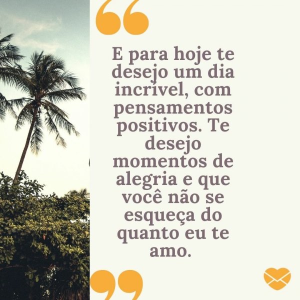 Mensagem de Bom dia, amor para um despertar romântico!