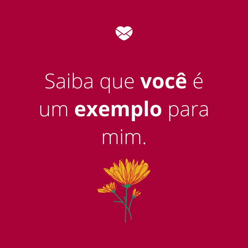 Mensagens com amor 'Saiba que você é um exemplo para mim.'-Mensagens de aniversário para a sogra