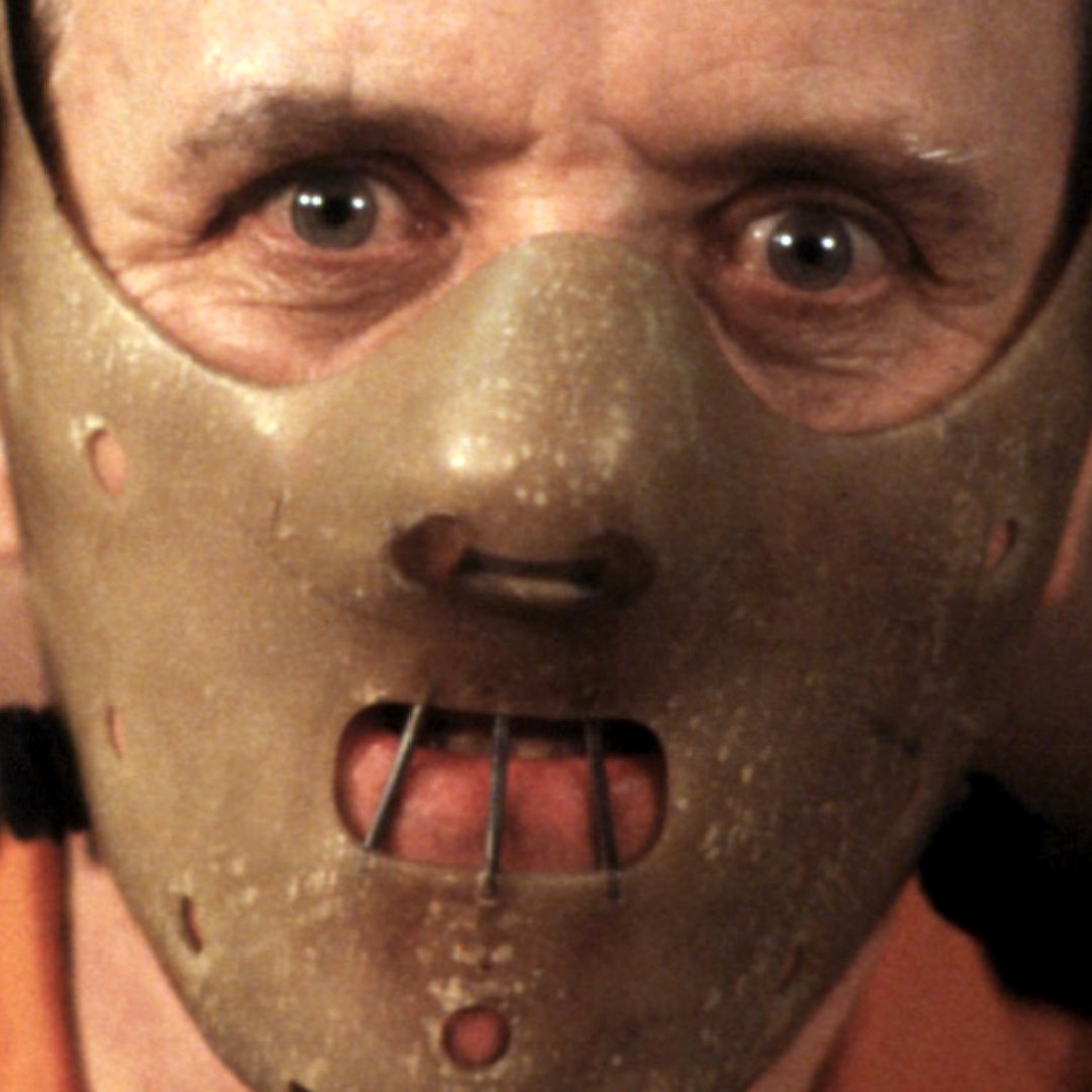Anthony Hopkins como Hannibal Lecter em 'O Silêncio dos Inocentes'