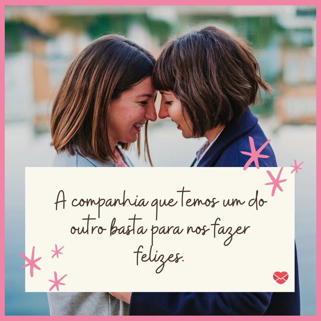 Mensagens Com Amor/Canva 'A companhia que temos um do outro basta para nos fazer felizes.' - Mensagens para o ficante