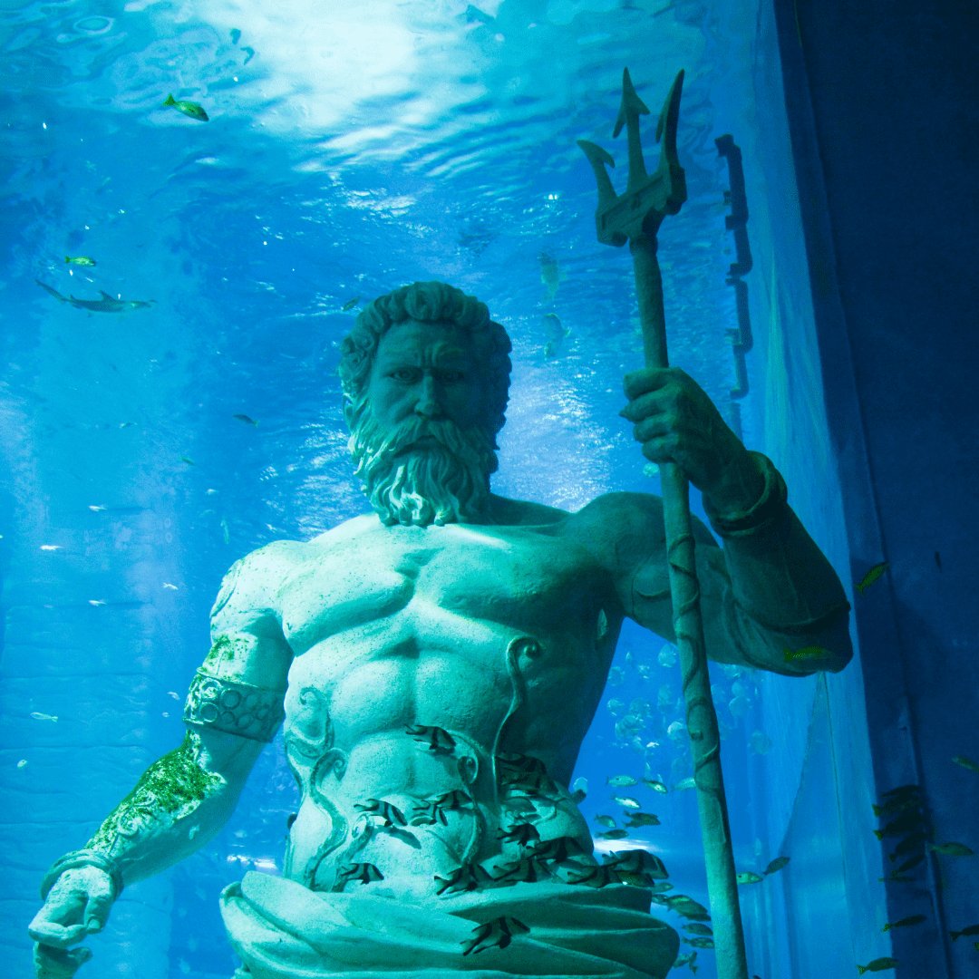 Foto da estátua de Poseidon